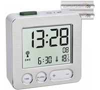 TFA Dostmann 60.2545 - Reloj despertador digital (plateado con pilas)