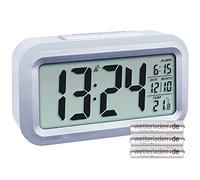 TFA Dostmann 60.2553 Lumio Plus Despertador digital con temperatura (funciona con pilas), color blanco y plateado