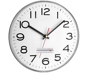 TFA Dostmann 60.3017 - Reloj de Pared analógico (Blanco con batería)