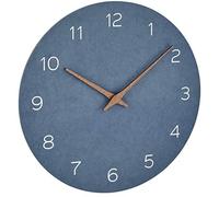 TFA Dostmann 60.3054.06 Reloj de Pared analógico con manecillas de Madera, Cuarzo, Pila de Larga duración, Color Azul Paloma, Tablero de Fibra de Densidad Media, 297 x 45 x 297 mm (la x an x al)