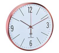 TFA Dostmann 60.3534.51 Reloj de Pared de Radio con Marco de Cobre y Movimiento Silenciosamente (Cobre)