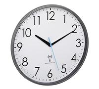 TFA Dostmann 60.3549.10 - Reloj de Pared analógico con Marco de plástico, 30 cm de diámetro, Reloj de Cocina, segundero Azul, Color Blanco y Gris