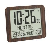Radio Reloj de Pared TFA 60.4518.08 Digital Silencioso Sala Aspecto Madera