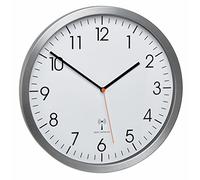 TFA Dostmann - Aluminio de Radio Reloj de Pared con un Reloj de Barrido silencioso Gato 60.3527.55