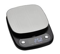 TFA Dostmann Apple Pie,50.2005.10,0,1 g Resolución,con función de pesaje de tara, función de apagado prolongado, báscula digital para alimentos hasta 5 kg, moderna, pantalla iluminada, color plateado