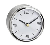 TFA Dostmann Camino 60.1036.55 - Reloj analógico de Mesa (9,4 x 6,1 cm, Aluminio, 9,4 x 6,1 cm), diseño Moderno, analógico, Elegante, diseño Elegante, Color Plateado