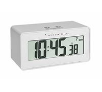 TFA Dostmann Change - Despertador Digital inalámbrico (60.2544, con Clima, Reloj de Radio y día de la Semana + Fecha, Color Blanco, 124 x 59 x 59 x 69) mm