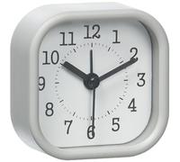 TFA Dostmann Despertador analógico 60.1035.10, Ideal para Viajes, 5 x 5 cm, pequeño y Compacto, Color Gris Pastel, 52 x 23 x 52 mm (Largo x Ancho x Alto)