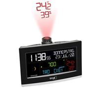 TFA Dostmann Despertador con proyección WiFi Show 35.8002.01, con proyección de la Hora, Alarma Despertador, aplicación de Vista Gratuita, Temporizador de Corto sueño, Clima Interior, Color Negro