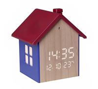 TFA Dostmann - Despertador digital para niños, 60.2046.06, hora/fecha/temperatura interior, con función de luz nocturna, ideal en el pasillo, entrada, habitación infantil, pantalla invisible, colorida