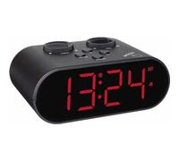 TFA Dostmann 60.2551.01 ELLYPSE de Radio Despertador Digital con función de Carga USB (Negro)