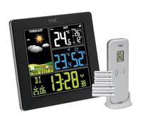TFA Dostmann Estación meteorológica digital Sun2 con sensor exterior, 35.1174, para temperatura interior y exterior, pantalla a gran color, clima residencial, reloj controlado por radio con fecha,