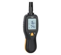 TFA Dostmann Higrómetro profesional, medidor de humedad digital, 31.1066.01, rápido, preciso, de -50 a +70 °C, 0,3 °C, precisión de 0,3 °C, termómetro, función máx. mín, retroiluminación, color negro