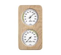 TFA Dostmann Higrómetro térmico para sauna sintético resistente al calor, madera maciza, 131 x 34 x 240 mm (Helsinki (roble))