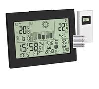 TFA Dostmann Horizon 35.1155.01 - Estación meteorológica por radio con sensor exterior y previsión meteorológica, reloj controlado por radio y pilas