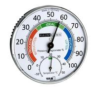 TFA Dostmann Klimatest - Higrómetro Termómetro análogo (cromo)