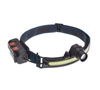 TFA Dostmann Linterna LED Lumatic Head 43.2038.01 recargable superbrillante linterna frontal para pesca, correr, manualidades, camping, a prueba de salpicaduras, color negro