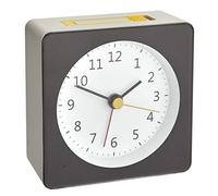 TFA Dostmann Loom 60.1031.10 - Despertador analógico (iluminación automática, Alarma Despertador, 85 x 50 x 125 mm), Color Gris y Amarillo