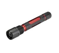 TFA Dostmann Lumatic Red 43.2036.01 - Linterna LED (3 modos (alto/bajo/intermitente), enfocable, resistente a salpicaduras, color negro, 27 x 27 x 152 mm
