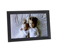 TFA Dostmann Marco de Fotos Digital WiFi de 10 Pulgadas, 37.1000, con aplicación Frameo, conexión USB, para vídeo y Fotos, Hora + indicador del Tiempo, fácil configuración, Color Negro