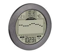 TFA Dostmann Meteomar 35.1124.10 - Estación meteorológica con 24 horas/3 horas/1 hora, temperatura/humedad, radio reloj con fecha, color antracita