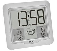 TFA Dostmann Metro Plus 35.1164.02,Estación meteorológica digital con sensor exterior, temperatura y humedad, incluye radio, color blanco