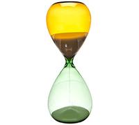 TFA Dostmann Reloj de Arena Naranja-Verde, 18.6009.02.41, 15 Minutos de Tiempo de Funcionamiento, Hourglass, Temporizador, Objeto Decorativo, de Cristal, Arena, 73 x 190 mm (Largo x Ancho x Alto)