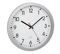 TFA Dostmann Reloj de Pared analógico inalámbrico 60.3522.02, 30 cm de diámetro, con segundero, Cubierta de Cristal, Esfera Grande, para Cocina, salón, Oficina, Reloj de Pared Redondo, 30 x 4,3 cm,