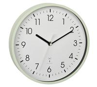 TFA Dostmann Reloj de Pared analógico inalámbrico 60.3550.04, Alta precisión, Moderno, analógico, Cubierta de Cristal, para Oficina, hogar, Regalo, 245 x 245 x 42 mm, Color Menta