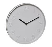TFA Dostmann Reloj de Pared analógico Moderno 60.3079, diseño Atemporal con Marco Estrecho para salón, Oficina o Cocina, Funciona con Pilas, para casa, fácil Lectura, Reloj de Cuarzo, Color Gris