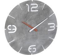 TFA Dostmann Reloj de pared Contour – radio-controlado, fácil lectura, aspecto concreto, 350×35 mm