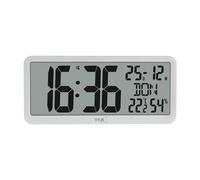 TFA Dostmann Reloj de Pared Digital XL con Clima Interior, 60.4525, Reloj de Mesa con Temperatura y Humedad, fácil de Leer, oficinas Grandes, Pasillo, salón, portagafas, función de