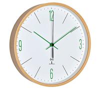 TFA Dostmann Reloj de Pared, Madera, Blanco/Verde, 25.5 x 4.5 x 25.5 cm