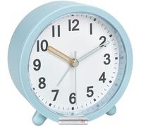 TFA Dostmann Reloj despertador analógico con movimiento silencioso, 60.1043.20, reloj de mesa con mecanismo de cuarzo, funciona con pilas, incluye función de repetición, luz de fondo, fácil de leer