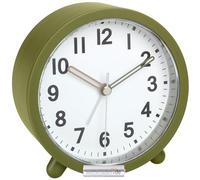 TFA Dostmann Reloj despertador analógico con movimiento silencioso, 60.1043.20, reloj de mesa con mecanismo de cuarzo, funciona con pilas, incluye función de repetición, luz de fondo, fácil de leer