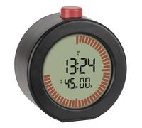 TFA Dostmann Reloj despertador digital con cronómetro y temporizador, 60.2569, con ajuste de zona horaria, despertador con función de reposo, reloj de radio, ideal para oficina o aula, pantalla visual