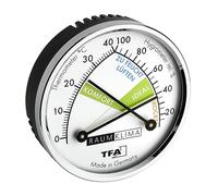 TFA Dostmann Termómetro analógico con anillo de metal, medidor de humedad, multicolor, 71 x 23 x 71 mm