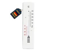 TFA Dostmann Termómetro analógico para interior y exterior de metal, resistente a la intemperie, 26 cm de alto, color blanco