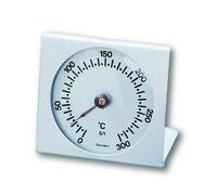 TFA Dostmann Termómetro de horno analógico, 14.1004.55, aluminio, resistente al calor, medición de temperatura en el horno, plateado