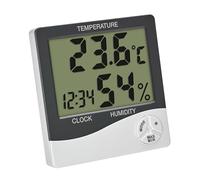 TFA Dostmann Termómetro digital para interiores, 30.5058.02, termómetro de habitación, medidor de humedad, medición de la humedad y la temperatura, para control del clima interior, máx. mín, incluye
