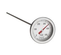 TFA Dostmann Termómetro profesional para horno 14.1035.60, de acero inoxidable, con sensor de temperatura largo (30 cm), como pieza de recambio/reequipamiento para horno de pizza, horno de leña, horno