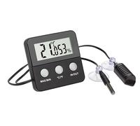 TFA Dostmann Terracheck - Termómetro higrómetro digital para control climático de terrarios (negro)