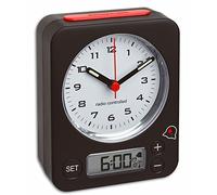 TFA Dostmann TFA 60.1511 - Reloj Despertador analógico de Viaje, Color Negro y Rojo