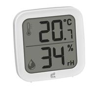 TFA Dostmann TFA-ID - Sensor de temperatura y humedad interior para interiores (30.3908, para estaciones TFA.me, control de temperatura y control de humedad, interior, alcance de 100 m, 868 MHz, color