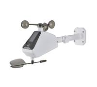 TFA Dostmann TFA-ID Transmisor de viento ID-A2, 30.3904, compatible con el sistema TFA.me WLAN, monitoreo en línea de la dirección y la velocidad del viento, anemómetro, energía solar, blanco