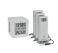 TFA Dostmann TFA.me 35.8104 - Kit de iniciación con 3 transmisores de temperatura, para monitoreo de transmisores TFA-ID, incluye portal TFA.me para PC, smartphone y tableta, con sensor de cable,