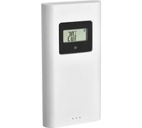 TFA Dostmann Transmisor de temperatura con pantalla, transmisor exterior, para estación meteorológica inalámbrica Horizon 35.1155.01, blanco, (L) 50 x (A) 30 x (H) 97 mm