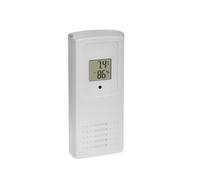 TFA Dostmann Transmisor térmico digital 30.3256.02 con pantalla para estación meteorológica inalámbrica TFA Clear (35.1168.02), canal 1-3, repuesto y emisor adicional, color blanco