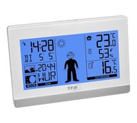 TFA Dostmann Weather Boy 35.1159.02 Estación meteorológica digital con sensor exterior, temperatura interior y exterior, fase lunar, color blanco