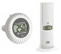 TFA Dostmann Weatherhub 30.3310.02 Smarthome - Transmisor térmico higrómetro con transmisor de Piscina, Control de Temperatura y Humedad, Color Blanco, 110 x 115 x 135 mm